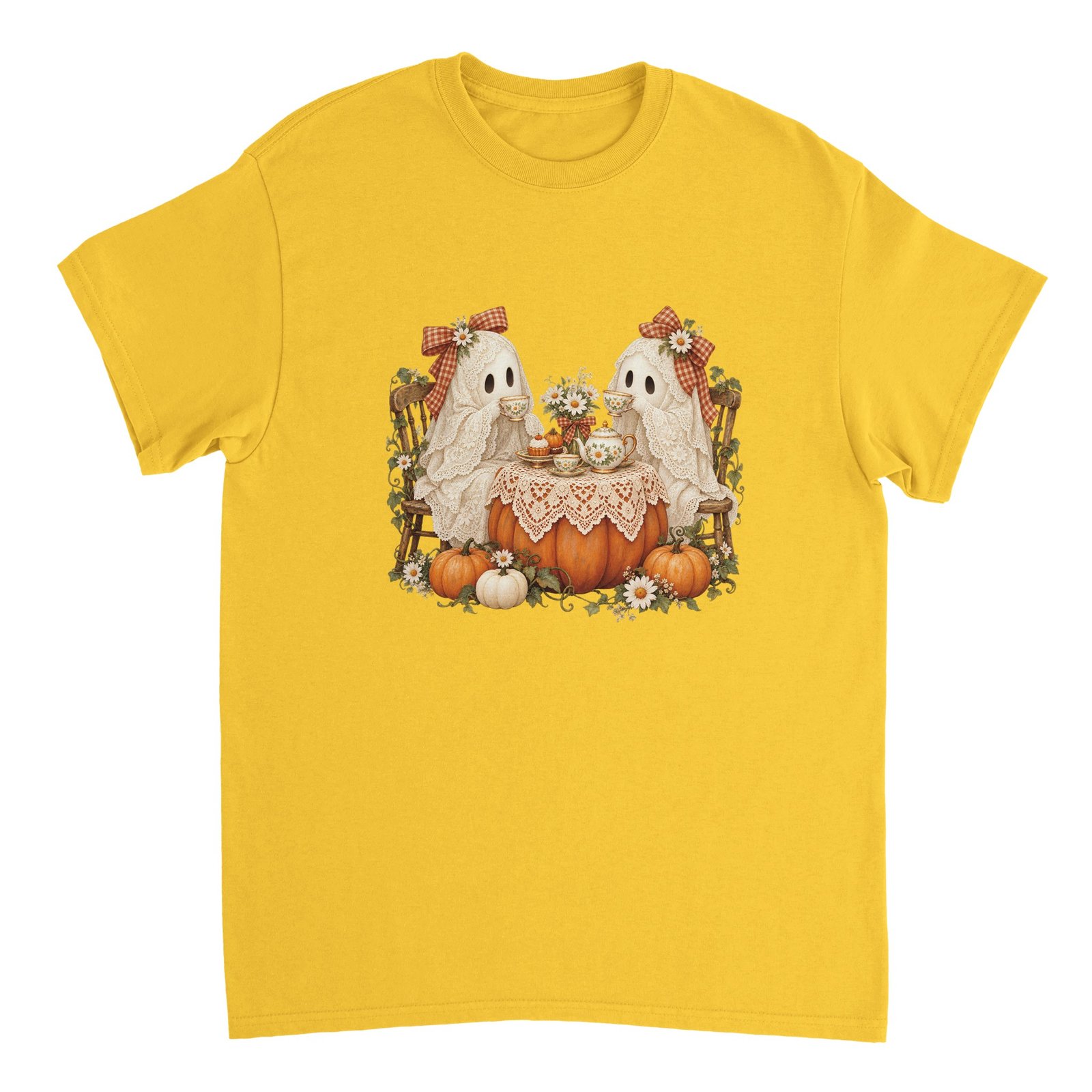 Pumpkin Ghost Tea Party Shirt – Cute Cottagecore Halloween Ghosts T-Shirt 11 9e138f04-e3c5-49f6-a85e-1cbfbf178e74