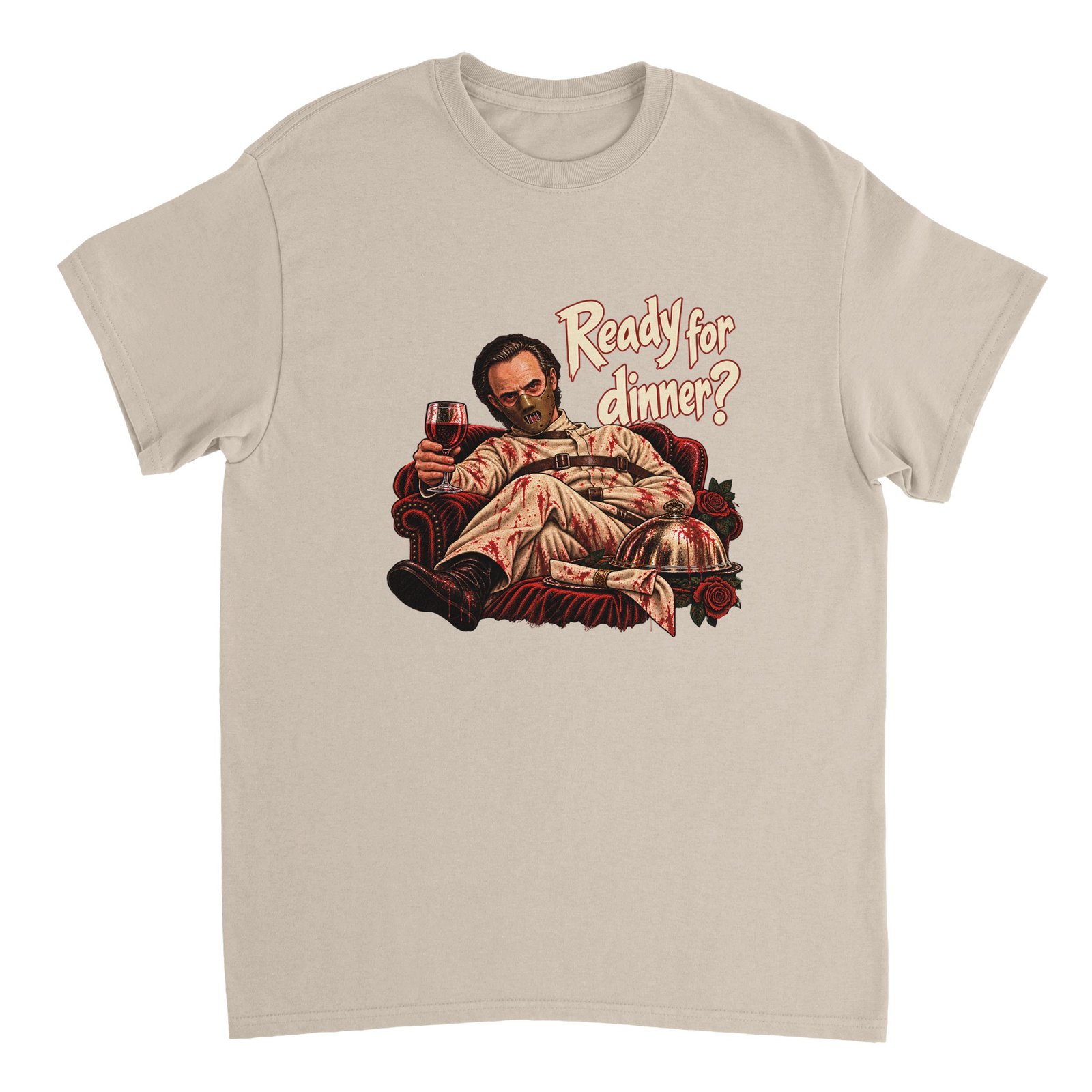 Hannibal Lecter Shirt | Funny Ready for Dinner Halloween Heavyweight Tee 10 a55640cc-0a8e-44e9-a857-04bf64d05f48