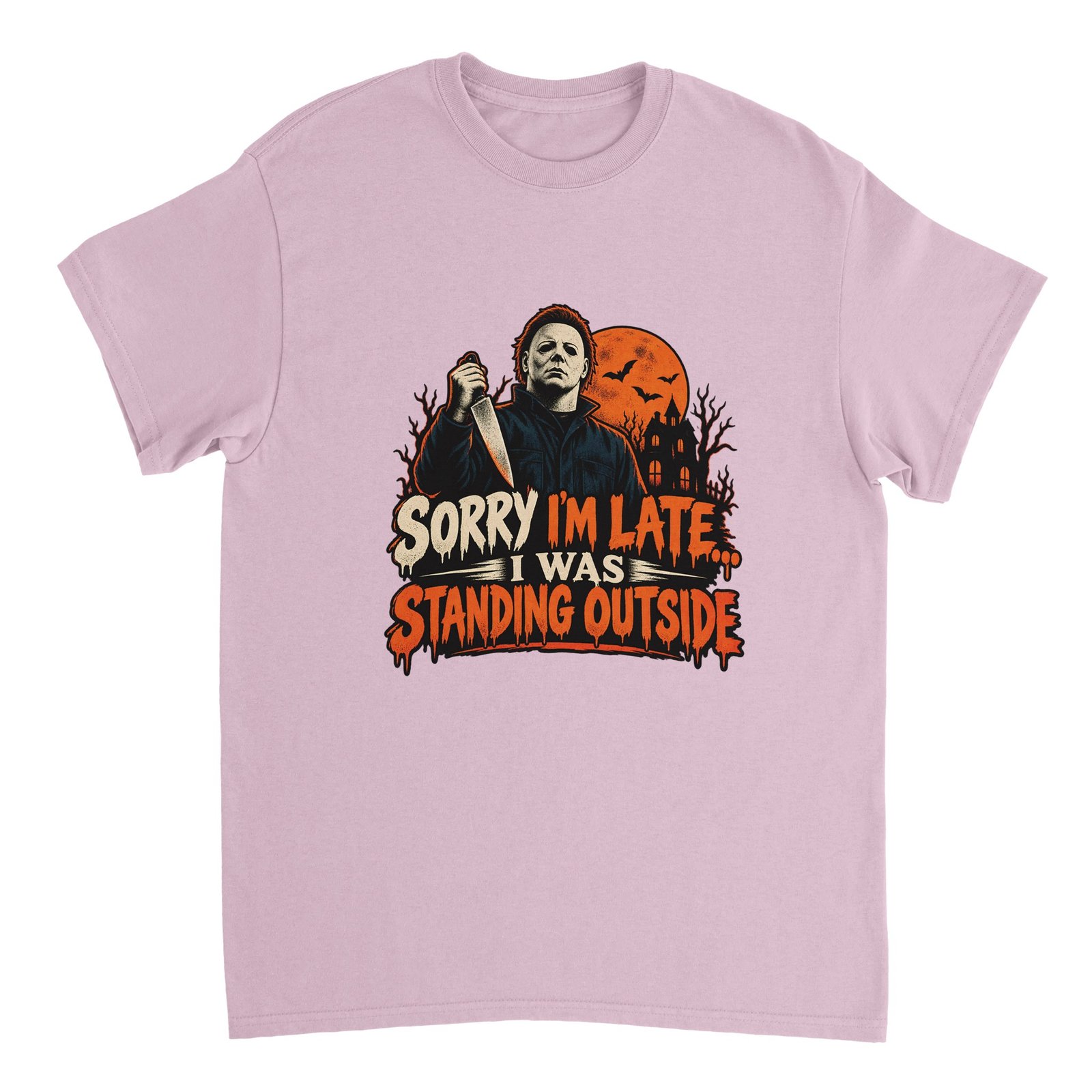 Funny Slasher Shirt - Sorry I'm Late I Was Standing Outside Halloween Tee | Heavyweight Unisex 9 ab82c814-a122-4fe3-9132-4541ec5a302d