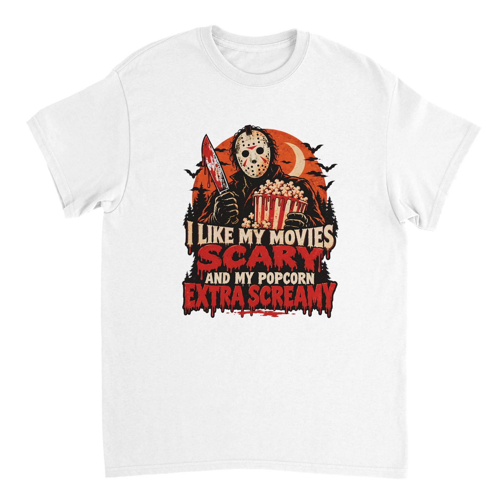 Jason Voorhees Funny Horror Movie T-Shirt – Extra Screamy Popcorn Halloween Shirt 12 ac559144-964d-4421-930b-7f1e963d90e0