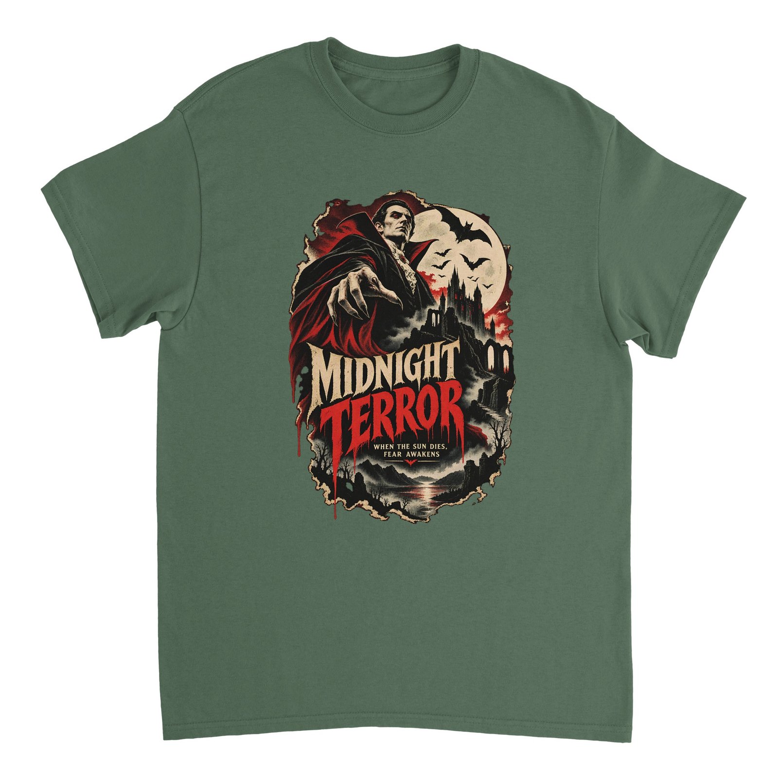 Midnight Terror Vampire Shirt - Vintage Horror Halloween Tee | Heavyweight Unisex 4 ae00d2d3-f877-4af0-9498-a05270b71059