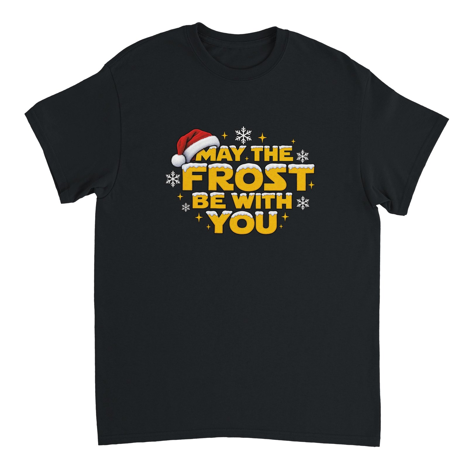 May the Frost Be With You Christmas Shirt - Snowy Gold Lettering Heavyweight Unisex Tee 9 af569ffd-11ee-4624-8469-163095d6d1e9
