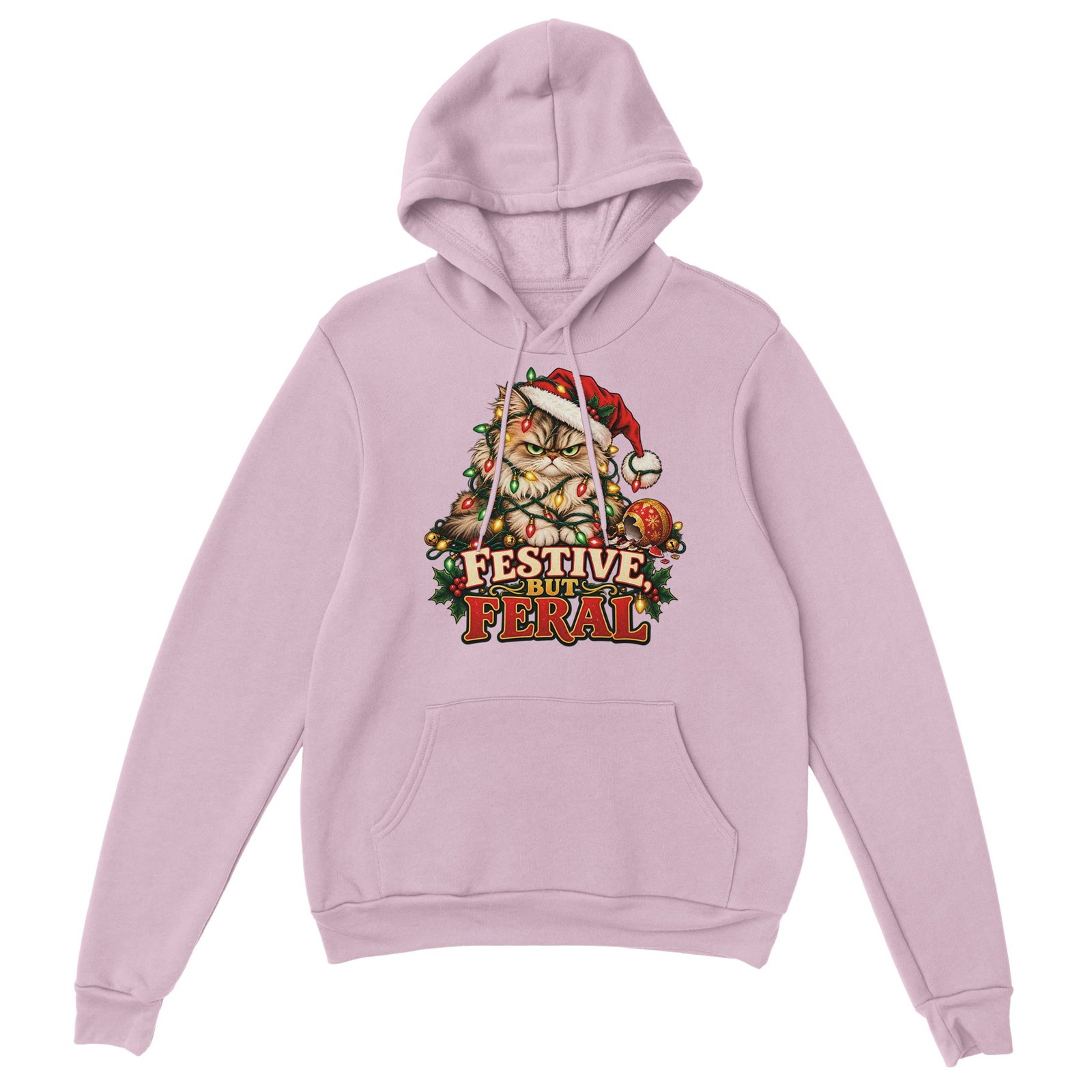 Festive But Feral Hoodie - Grumpy Cat Christmas Lights Unisex Pullover 8 b39c37d6-1480-4e1f-bda0-1cb83b0a9993