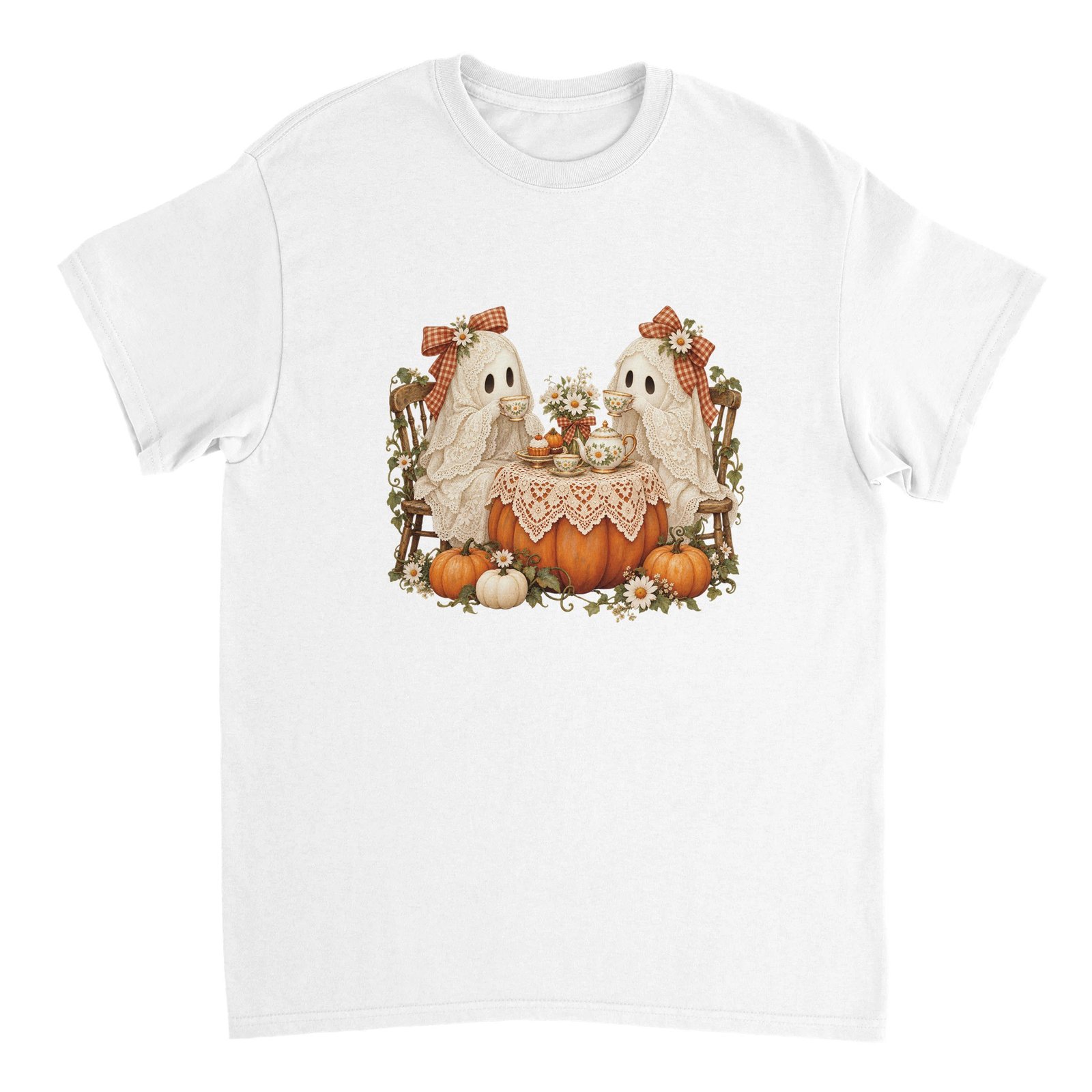 Pumpkin Ghost Tea Party Shirt – Cute Cottagecore Halloween Ghosts T-Shirt 13 bbc349dc-76cb-4cfe-9403-cd58aa0a411a