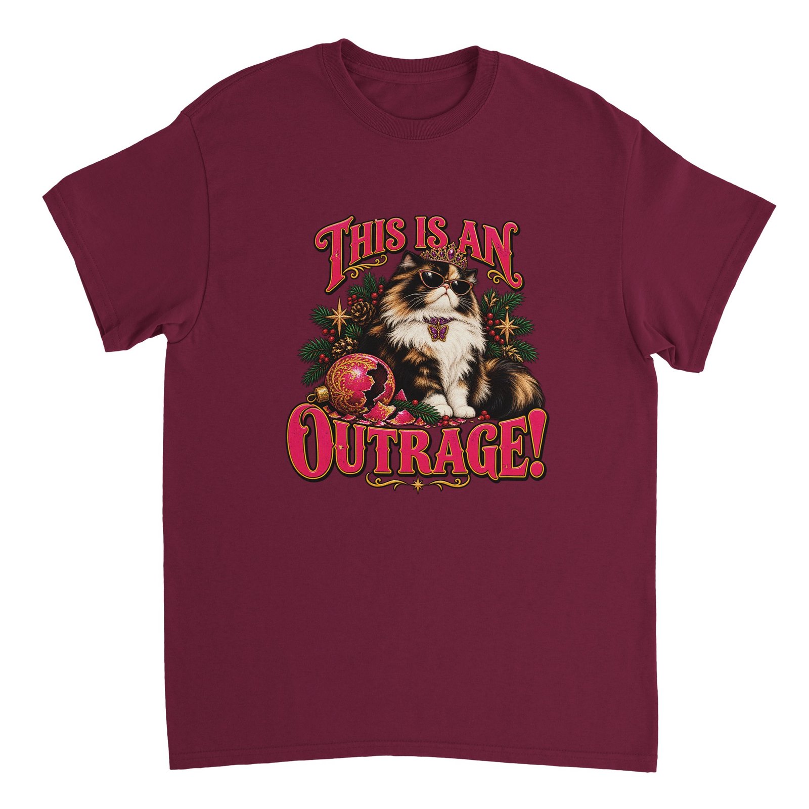 Dungeon Crawler Carl DCC Shirt - This Is An Outrage! Tiara Cat Heavyweight Unisex Tee 4 bc975304-4b03-4fd5-880c-6ee89d964812