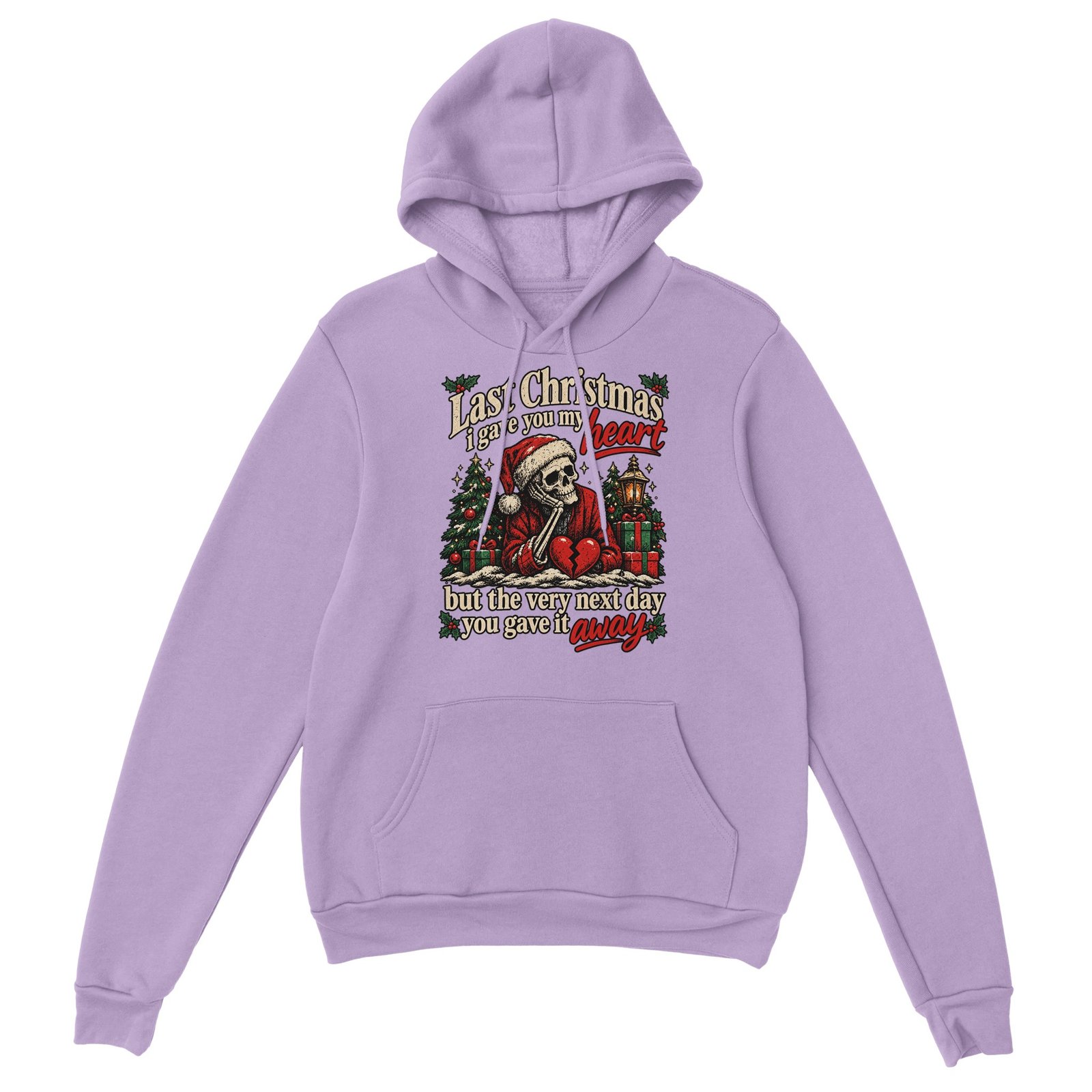 Skeleton Christmas Hoodie - Santa Hat Skeleton with Broken Heart 9 bdd60b81-75bd-4af0-9ba3-7cc5d51ffc42