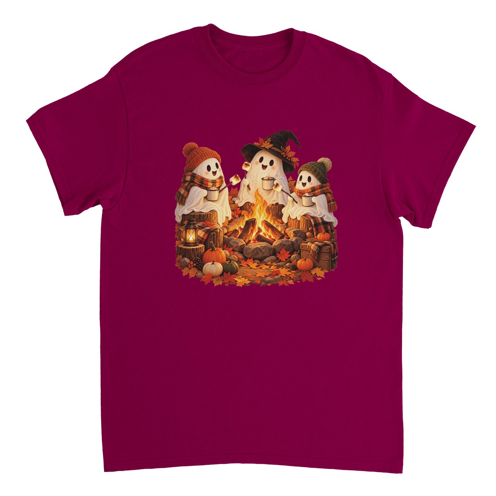 Ghost Campfire Halloween Shirt – Cute Ghosts Roasting Marshmallows Fall T-Shirt 3 bf5e72e8-a230-4234-8b00-cee455731ac0