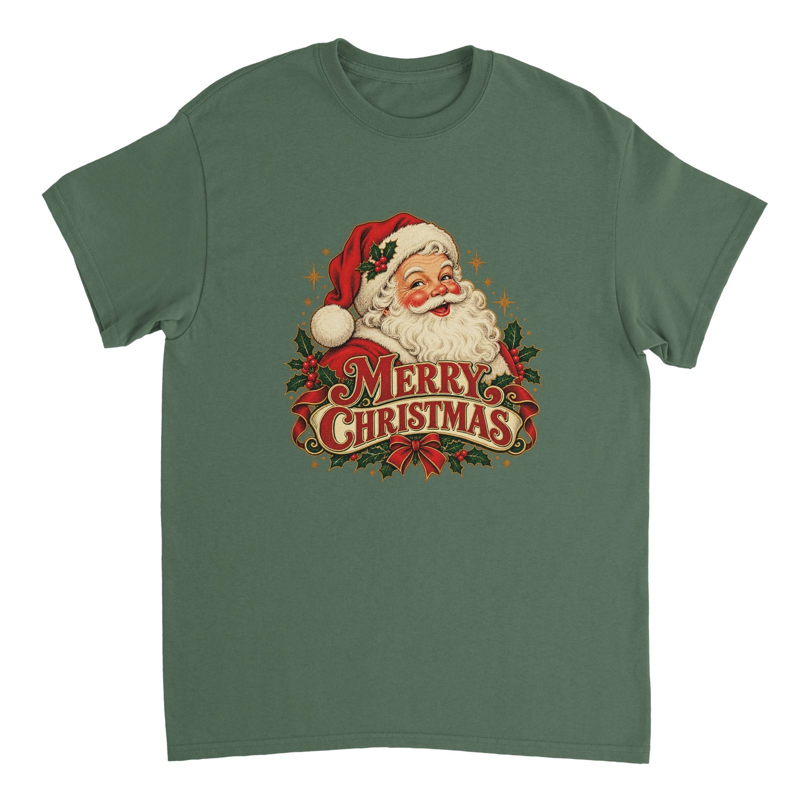 Merry Christmas Santa Shirt - Vintage Smiling Santa Heavyweight Unisex Tee 6 c03c597b-4a9d-4abe-91f1-f9a38f328583