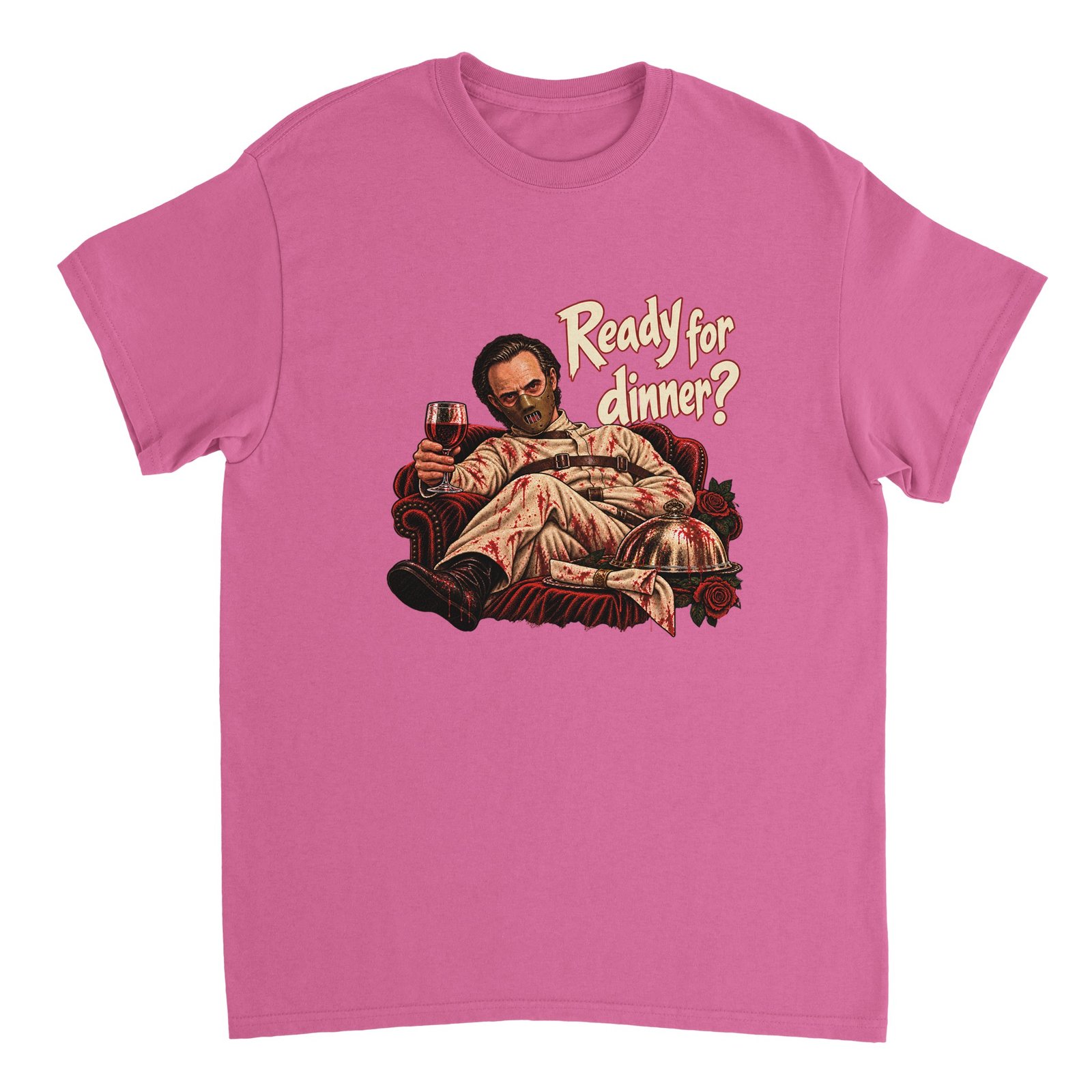 Hannibal Lecter Shirt | Funny Ready for Dinner Halloween Heavyweight Tee 2 c072baff-34d6-49b2-8b2b-7d19ec45e12b