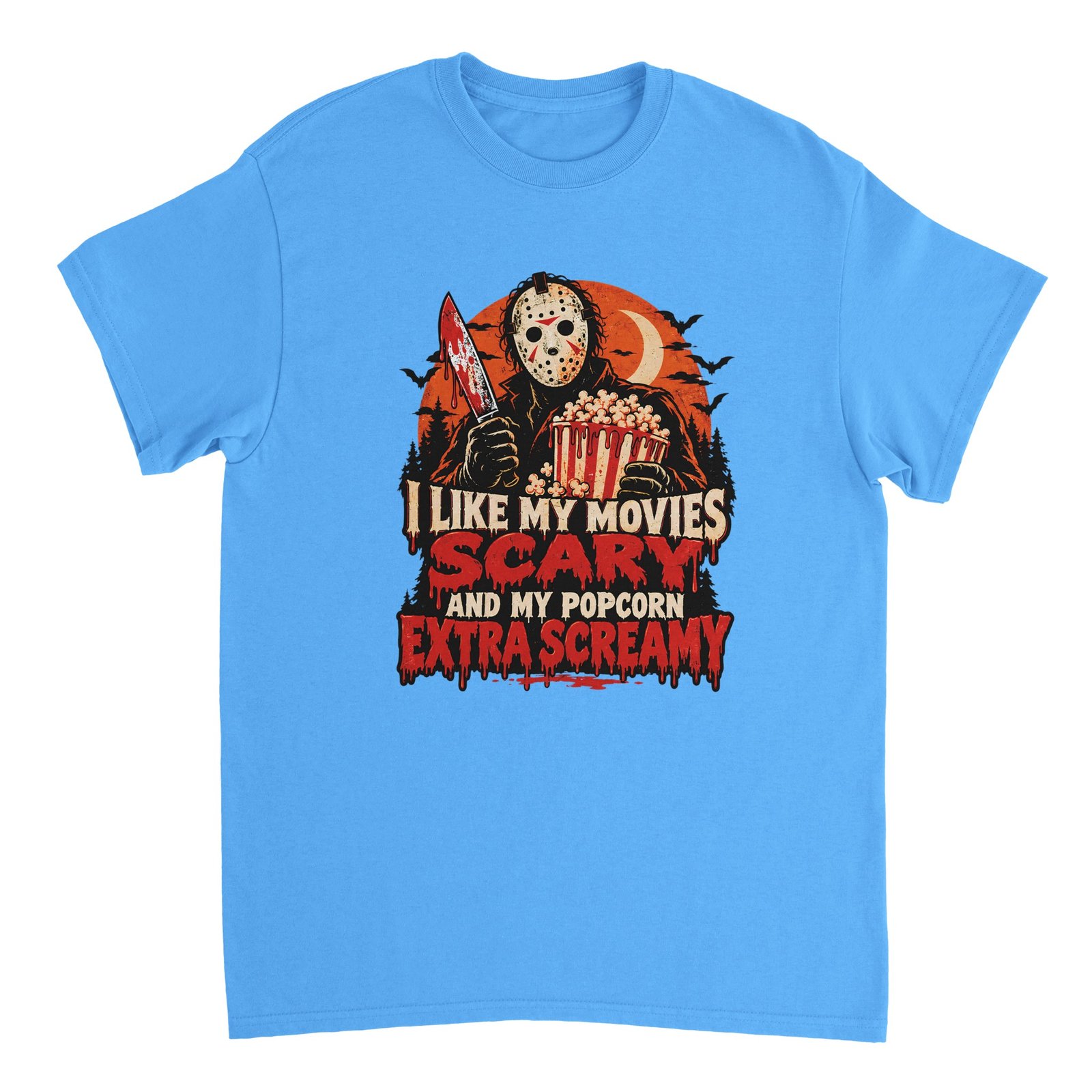Jason Voorhees Funny Horror Movie T-Shirt – Extra Screamy Popcorn Halloween Shirt 5 c4de930e-3133-40e1-95ee-521e8d8eec38