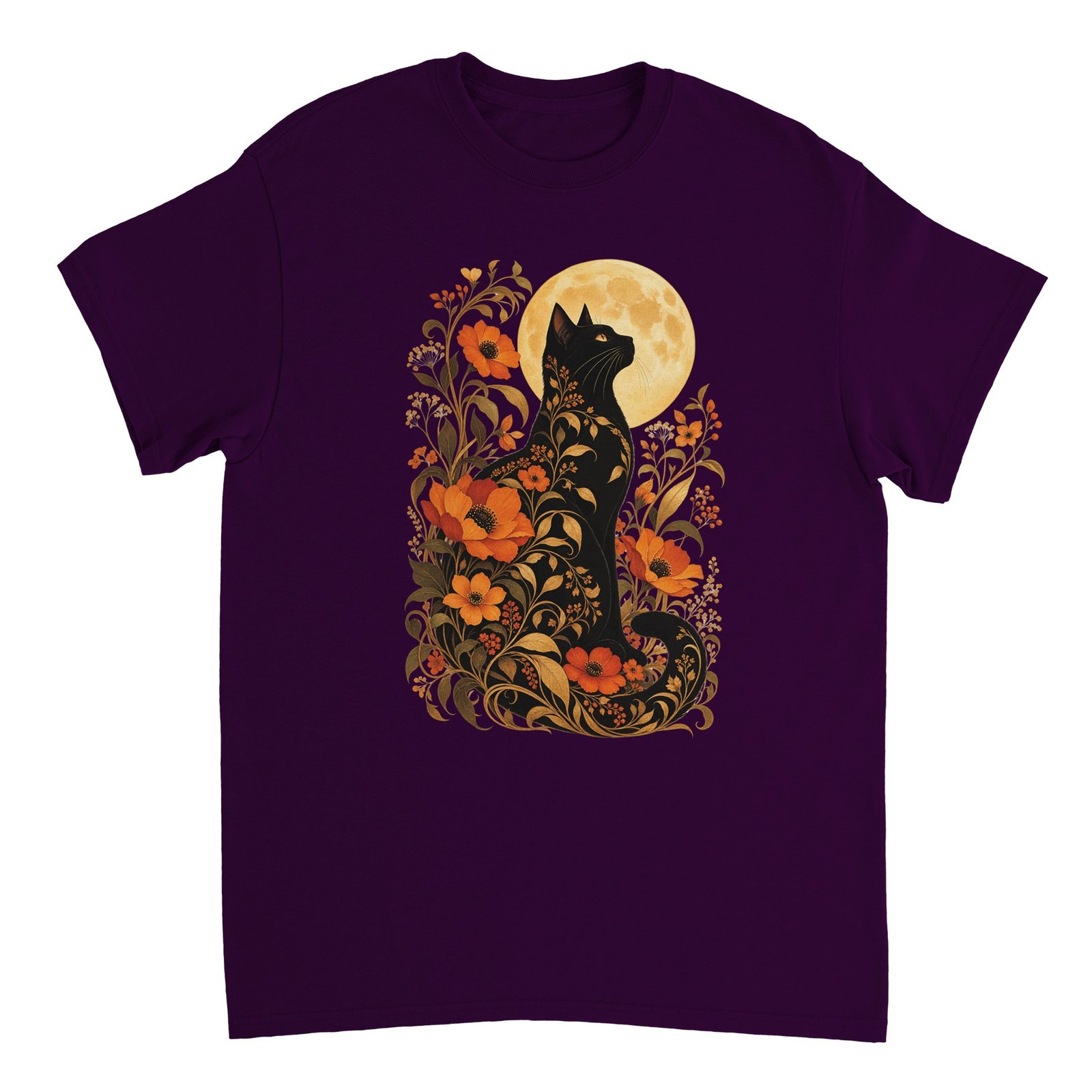 Black Cat Full Moon Shirt – Gothic Floral Cat & Autumn Moon Halloween T-Shirt 6 c95d7a12-7e89-4b64-8d19-68d74191a860