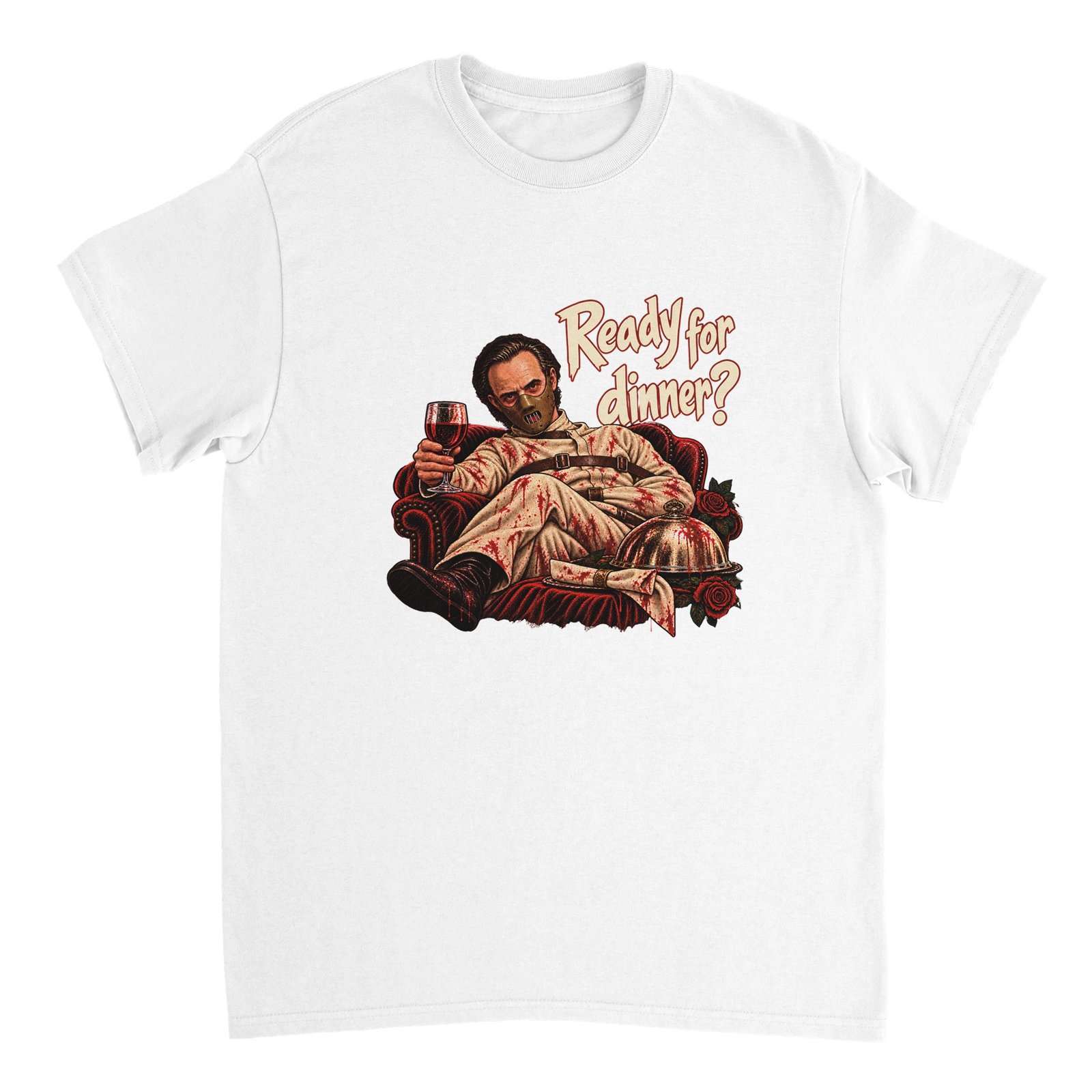 Hannibal Lecter Shirt | Funny Ready for Dinner Halloween Heavyweight Tee 7 ca387d50-d504-4cb4-a42c-ec1ee64d44f2