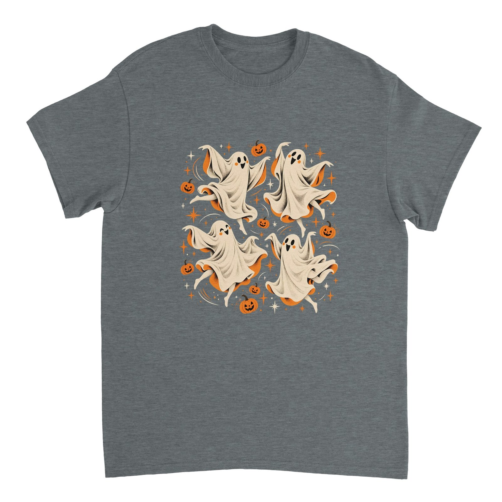 Dancing Ghosts Halloween Shirt – Cute Spooky Ghosts & Pumpkins Graphic T-Shirt 7 d30c699e-3dc7-4f60-9f22-64b00addb863