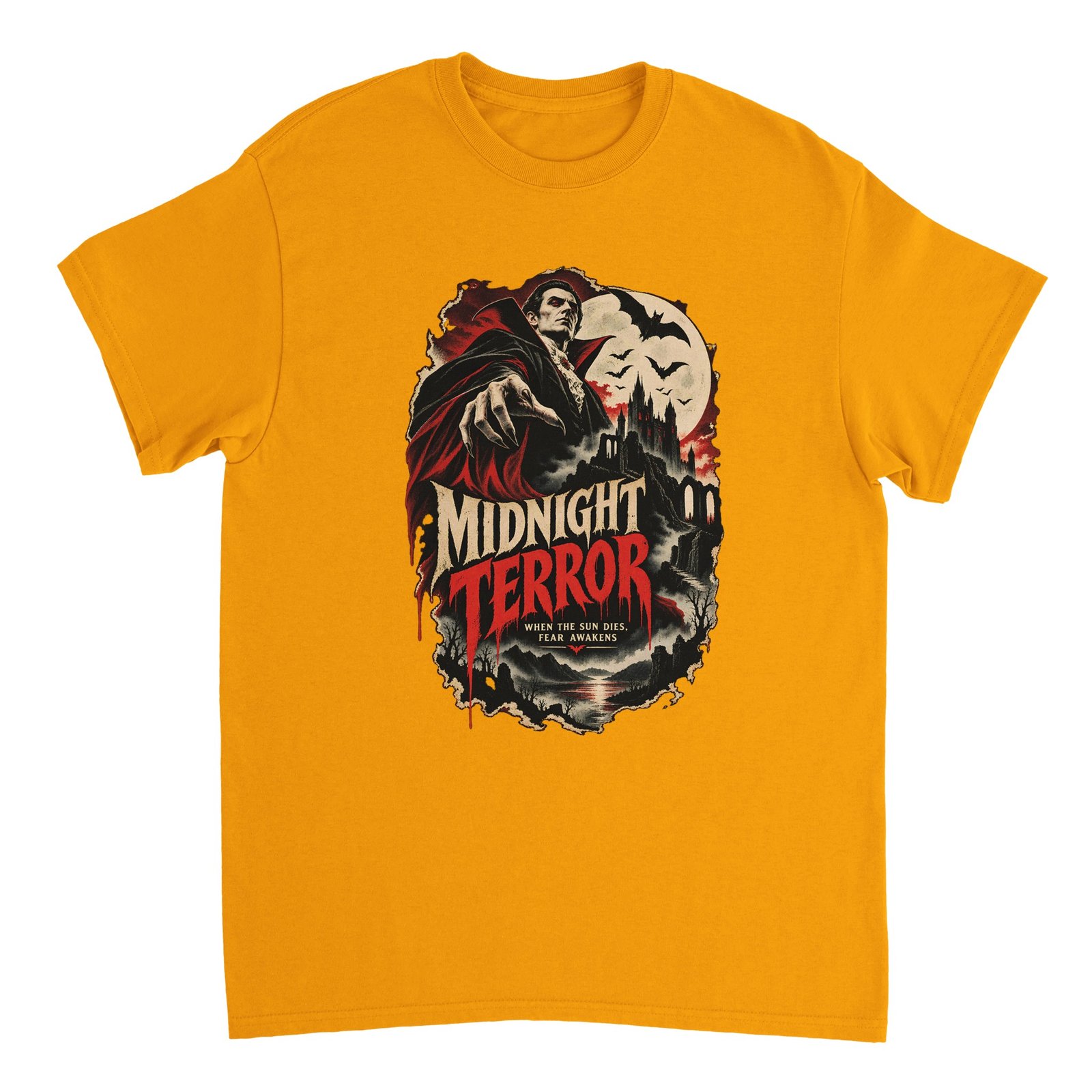 Midnight Terror Vampire Shirt - Vintage Horror Halloween Tee | Heavyweight Unisex 2 dac9a74e-c9e8-48e6-b834-996e9aa30a94