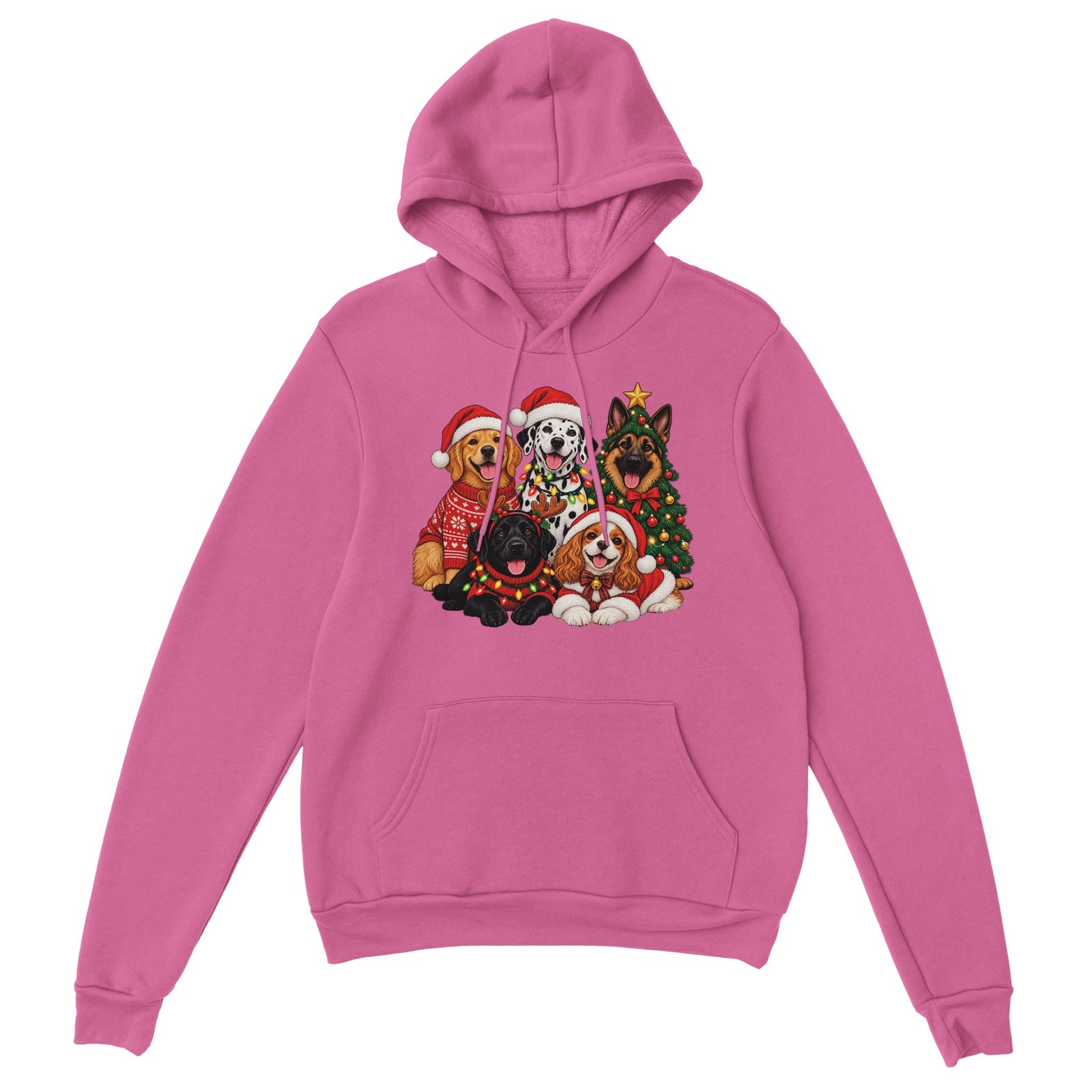 Christmas Dogs Hoodie - Five Festive Pups Classic Unisex Pullover Hoodie 9 db57ec29-de6c-4671-aad3-8e2be3e86ff4