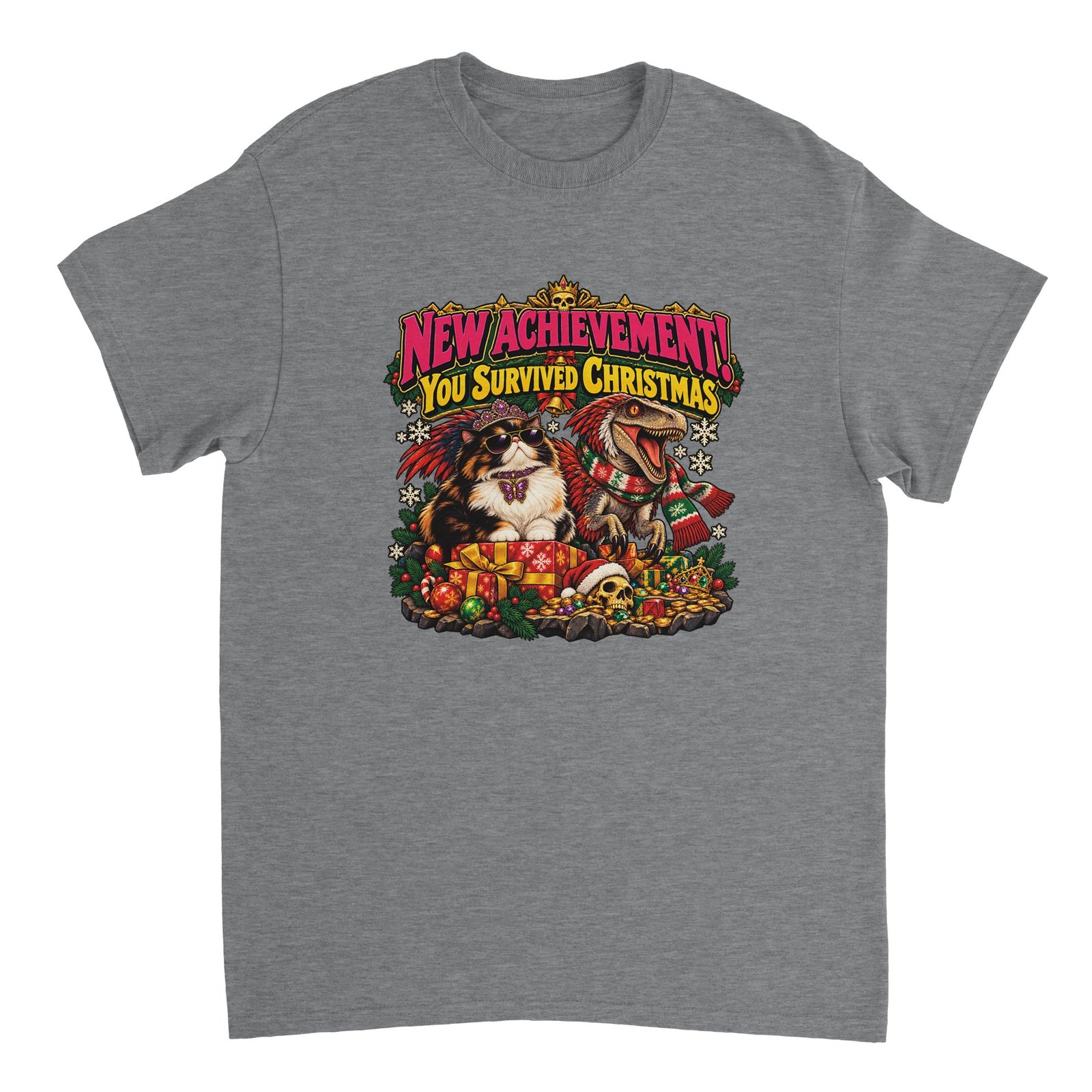 Princess Donut DCC Shirt - New Achievement! You Survived Christmas Heavyweight Unisex Tee 13 dbd6f107-7459-47cb-b570-e9f3a9b9ba46