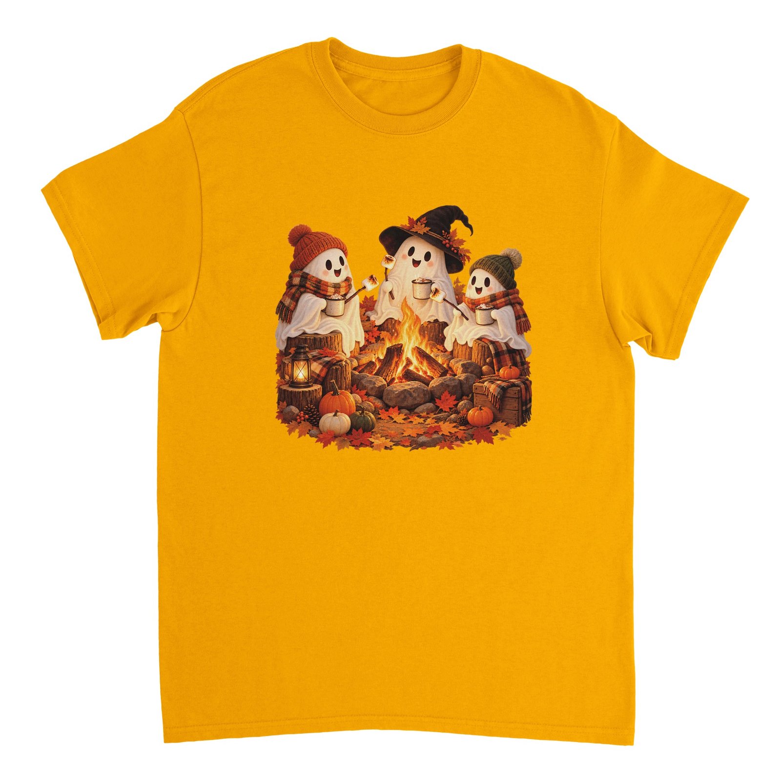 Ghost Campfire Halloween Shirt – Cute Ghosts Roasting Marshmallows Fall T-Shirt 9 df4e46af-4b14-4f17-a6fc-726d66901a7c