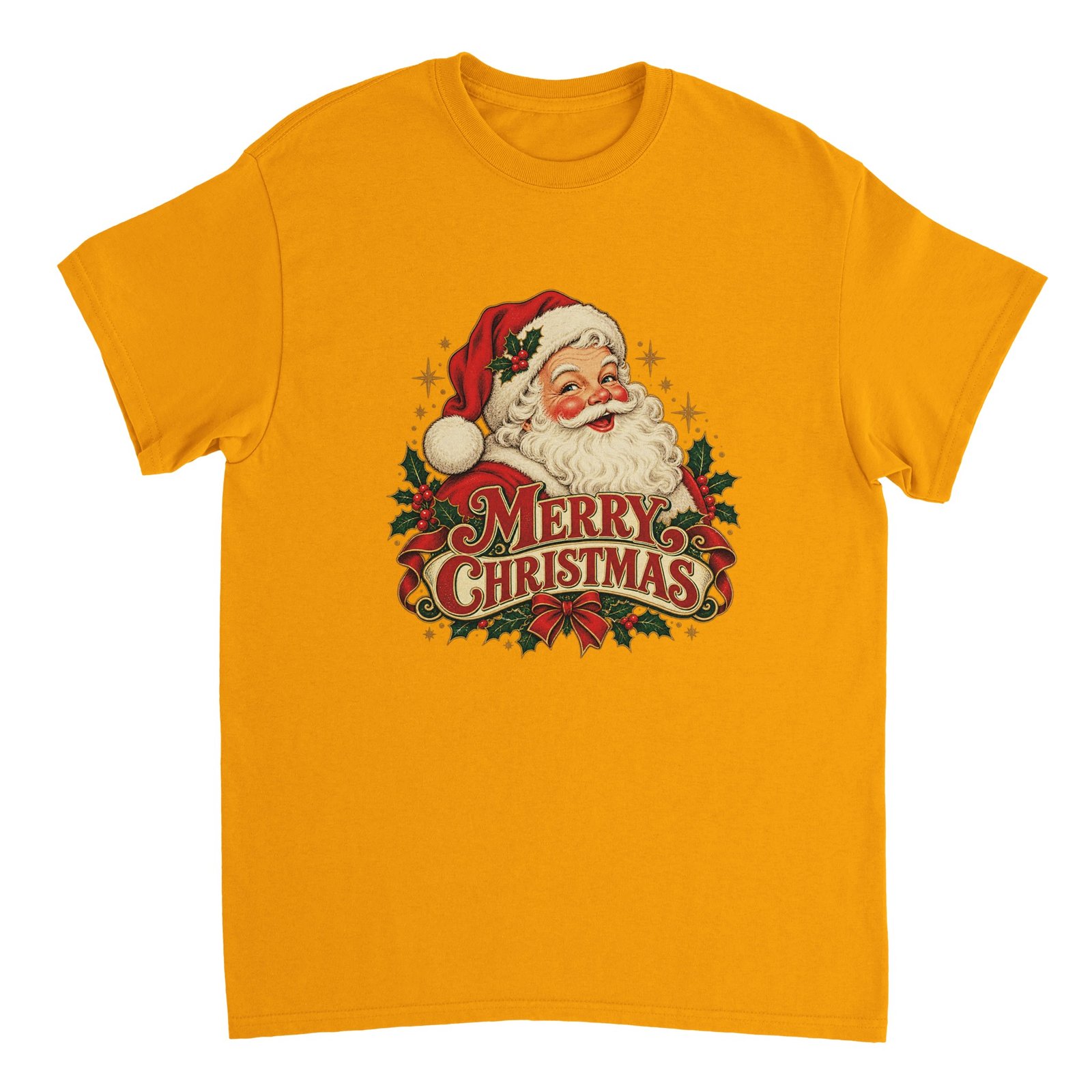Merry Christmas Santa Shirt - Vintage Smiling Santa Heavyweight Unisex Tee 2 e24bd840-0aa5-430f-9c66-abc75e5797ec