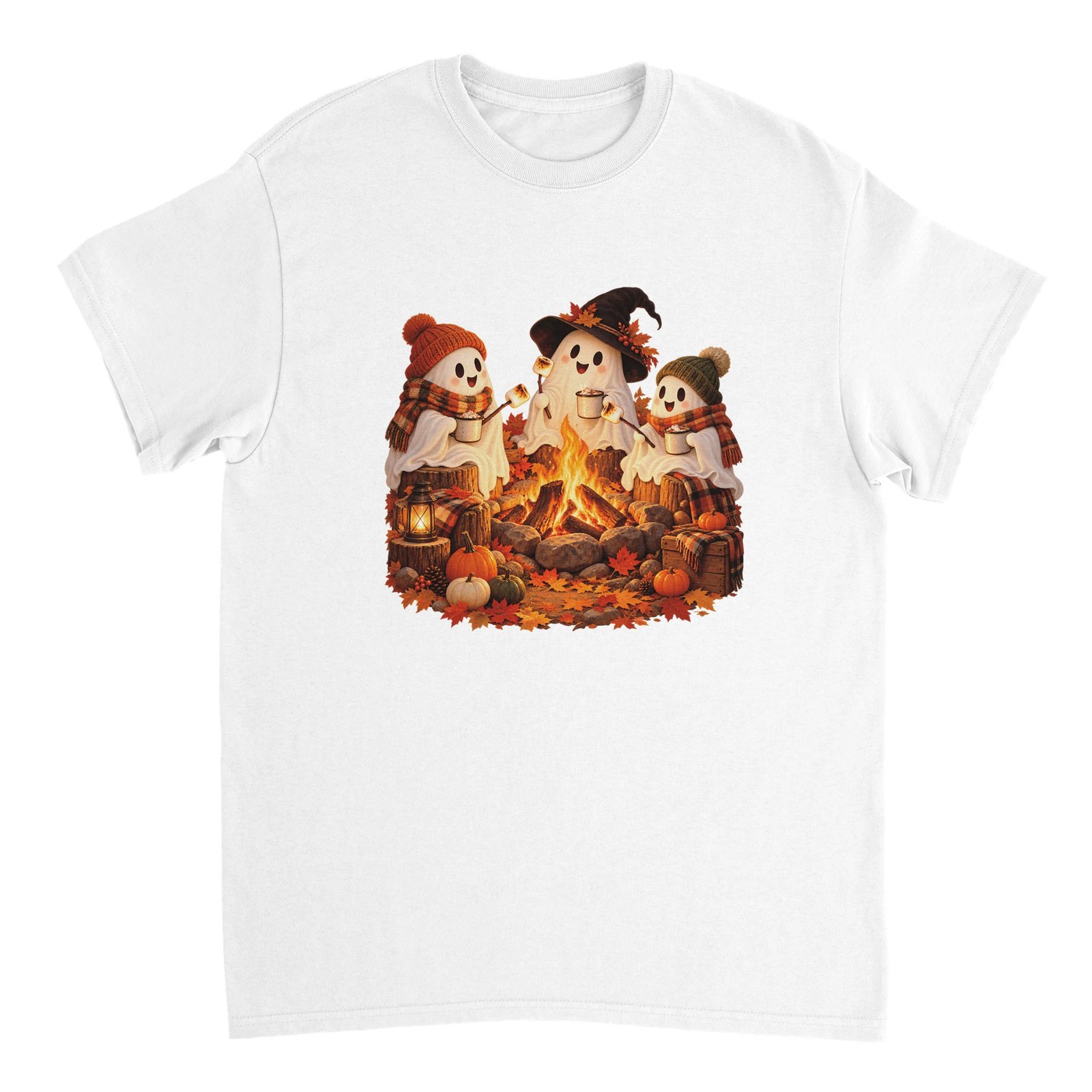 Ghost Campfire Halloween Shirt – Cute Ghosts Roasting Marshmallows Fall T-Shirt 5 eecc756c-edef-49fb-8375-7286a3a0e801