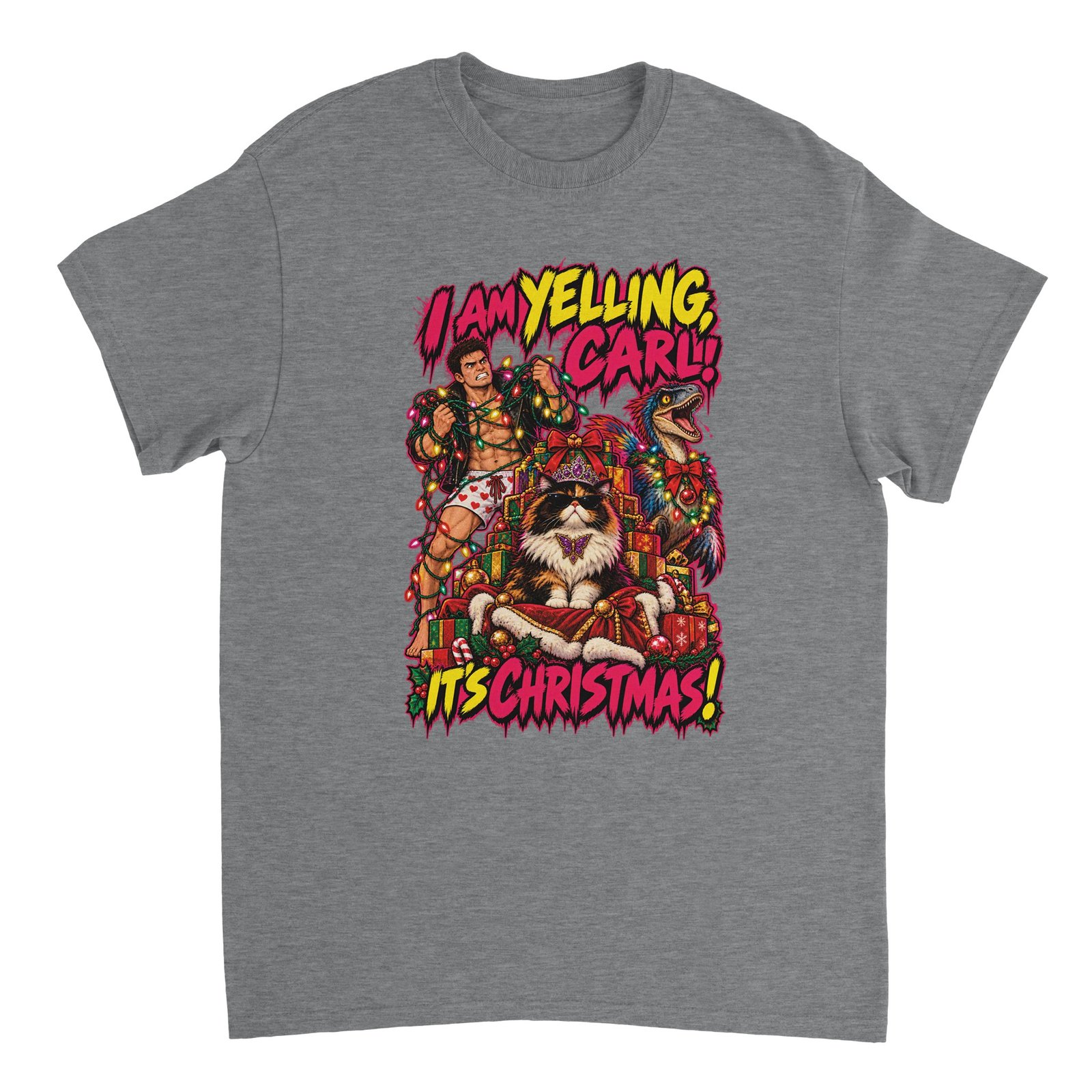 Dungeon Crawler Carl Christmas Shirt - I Am Yelling, Carl! It's Christmas! Heavyweight Unisex Tee 13 f41ed80f-0537-4313-92f6-8b8c4060cdca