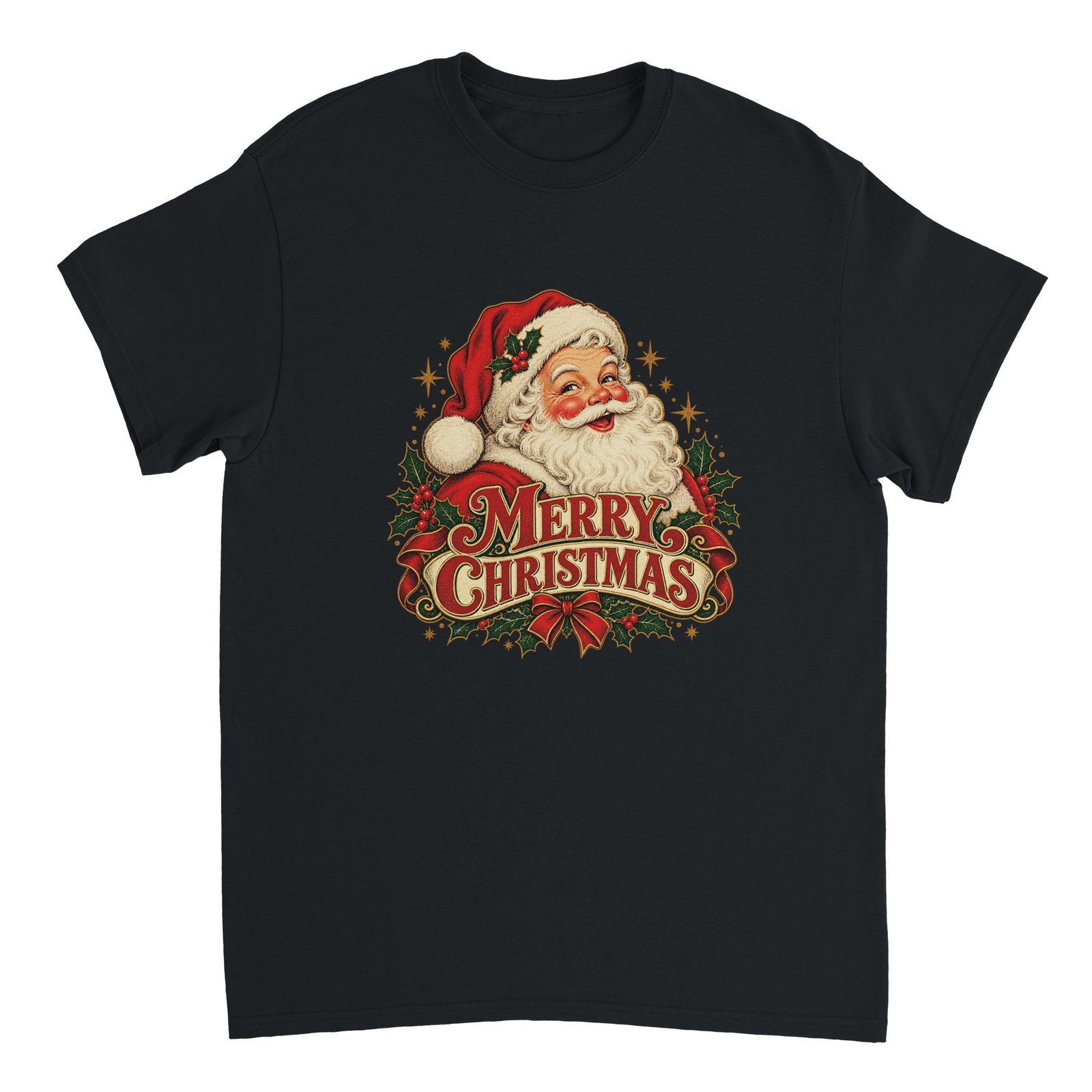 Merry Christmas Santa Shirt - Vintage Smiling Santa Heavyweight Unisex Tee 7 f578f727-5b15-44ff-85ea-ae7a07f04fd1